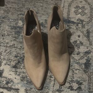 Vince Camuto Tan Ankle Booties with Pointed Toe